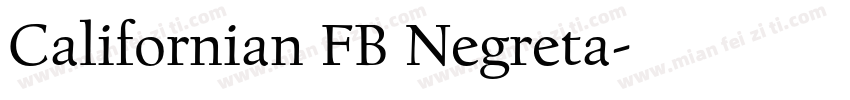 Californian FB Negreta字体转换